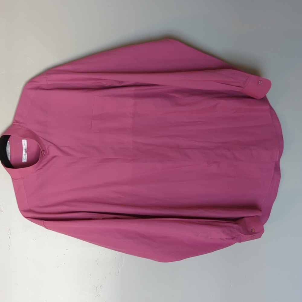 Diamonte Pink Fuscia‎ Button Up Dress Shirt L